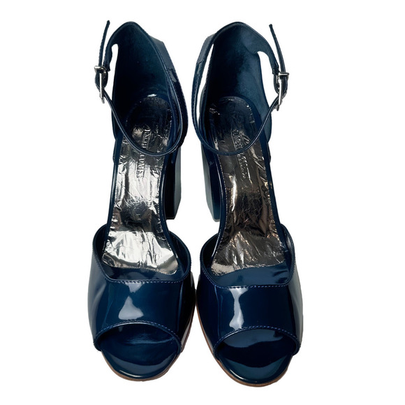 Rachel Comey Teal Paten Leather Coppa Block Heel - EUC size 9.5 - Picture 3 of 8